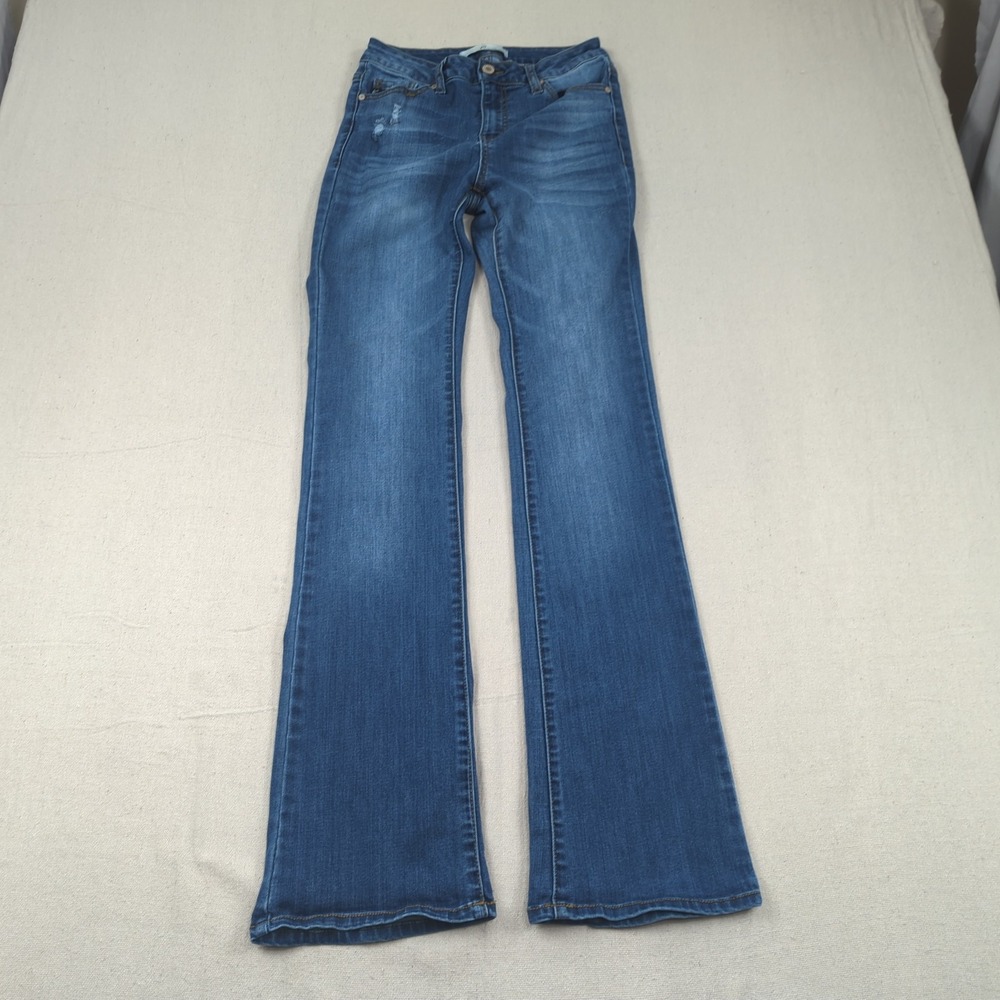 Kancan Jeans Womens 26 Blue Boot Cut Stretch Western Boho Cowgirl